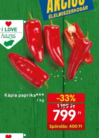 Spar Kápia paprika 1 kg ajánlat