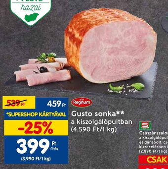 Spar Regnum Gusto sonka 10 dkg ajánlat