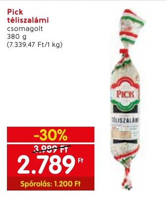 Spar Pick téliszalámi 380 g ajánlat