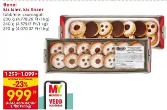 Spar Benei kis isler, kis linzer 230 - 270 g ajánlat