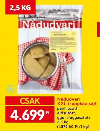 Spar Nádudvari XXL trappista sajt 2,5 kg ajánlat