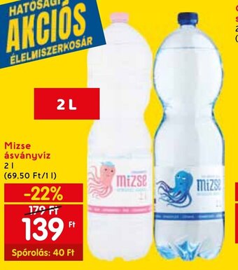 Spar Mizse ásványvíz 2 l ajánlat