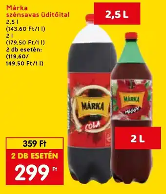 Spar Márka szénsavas üdítőital 2,5 / 2 l ajánlat