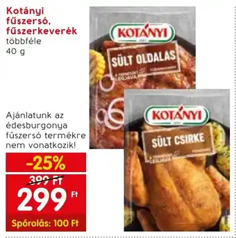 Spar Kotányi fűszersó, fűszerkeverék 40 g ajánlat