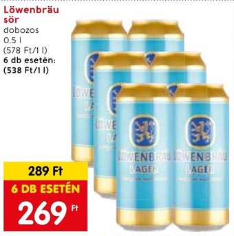 Spar Löwenbräu sör 0,5 l ajánlat
