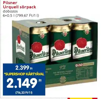 Pilsner Urquell sörpack 6 x 0,5 l