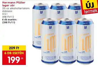 Spar Hermann Müller lager sör 0,5 l ajánlat