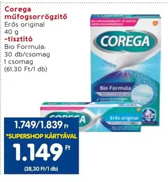 Spar Corega műfogsorrögzítő stb. 40 g / 30 db ajánlat