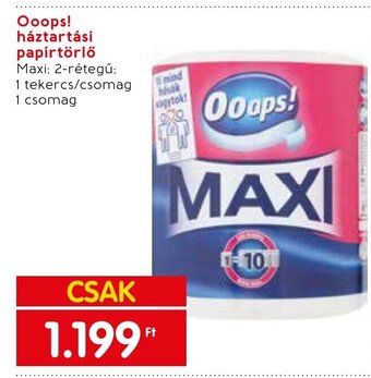 Spar Ooops! háztartási papírtörlő 1 tekercs ajánlat
