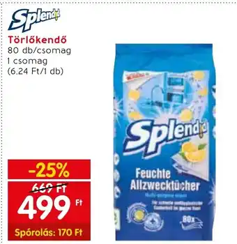 Spar Splendid Törlőkendő 80 db ajánlat