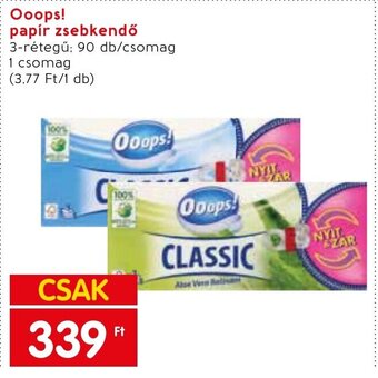 Spar Ooops! papír zsebkendő 90 db ajánlat