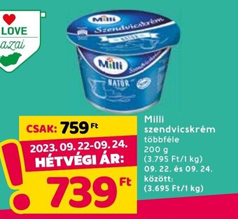 Spar Milli szendvicskrém 200 g ajánlat