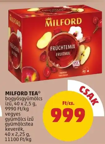 PENNY MILFORD TEA 40 x 2,5 g / 40 x 2,25 g ajánlat