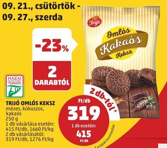 PENNY TRIJÓ OMLÓS KEKSZ 250 g ajánlat