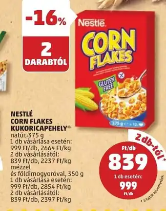 PENNY NESTLÉ CORN FLAKES KUKORICAPEHELY 375 g ajánlat
