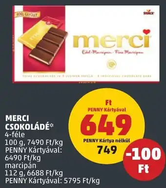 PENNY MERCI CSOKOLÁDÉ 100 / 112 g ajánlat