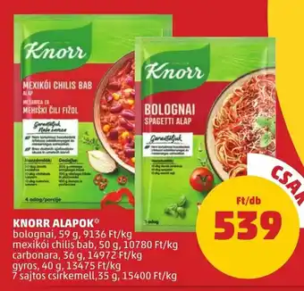 PENNY KNORR ALAPOK 59 g ajánlat