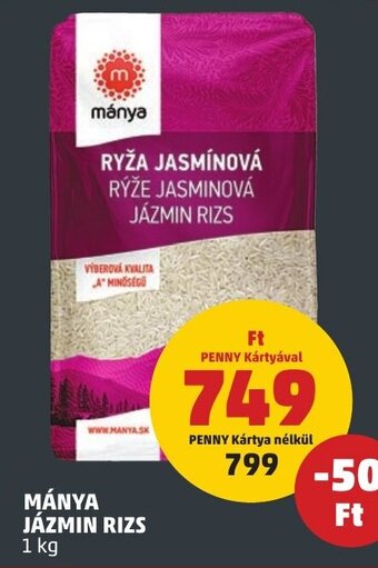 PENNY MÁNYA JÁZMIN RIZS 1 kg ajánlat
