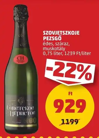 SZOVJETSZKOJE PEZSGŐ 0,75 l