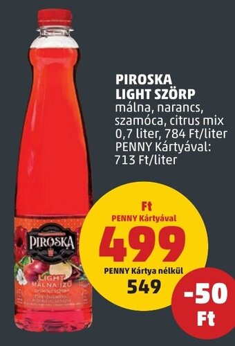 PENNY PIROSKA LIGHT SZÖRP 0,7 l ajánlat