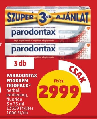 PARADONTAX FOGKRÉM TRIOPACK 3 x 75 ml