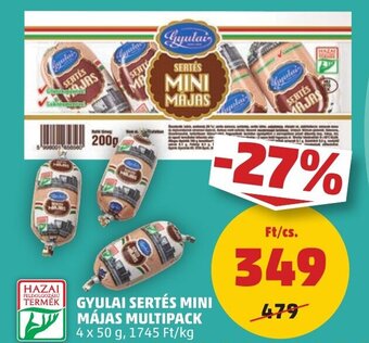 PENNY GYULAI SERTÉS MINI MÁJAS MULTIPACK 4 x 50 g ajánlat