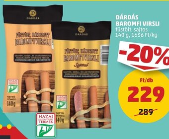 PENNY DÁRDÁS BAROMFI VIRSLI 140 g ajánlat