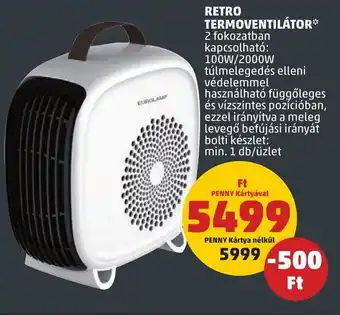 PENNY RETRO TERMOVENTILÁTOR 1 db ajánlat