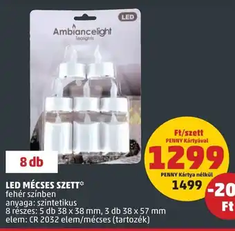 LED MÉCSES SZETT 8 db