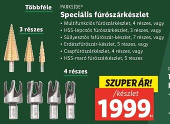 Lidl PARKSIDE Speciális fúrószárkészlet ajánlat