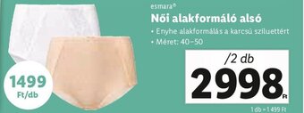 Lidl esmara Női alakformáló alsó 2 db ajánlat