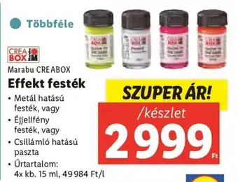 Lidl Marabu CREABOX Effekt festék készlet ajánlat