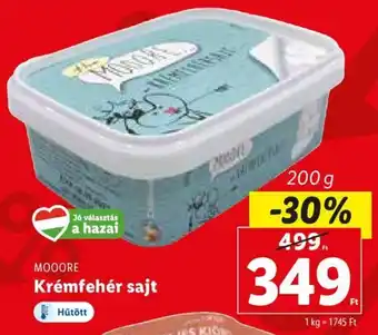 Lidl MOOORE Krémfehér sajt 200 g ajánlat