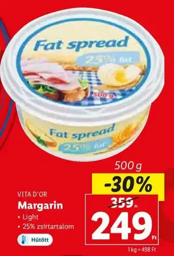 Lidl VITA D'OR Margarin 500 g ajánlat