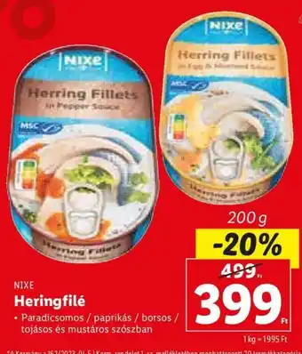Lidl NIXE Heringfilé 200 g ajánlat