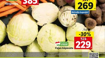 Lidl Fejes káposzta 1 kg ajánlat