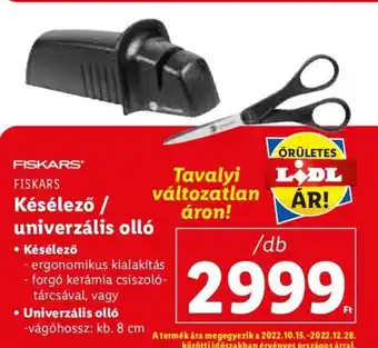 Lidl FISKARS Késélező / univerzális olló 1 db ajánlat