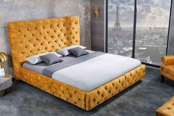 Estilofina Design ágy laney 180 x 200 cm mustársárga bársony ajánlat