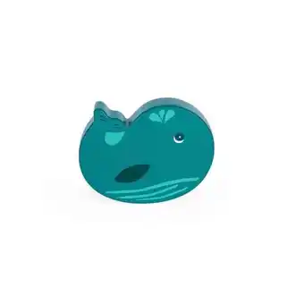 Bálnás fa játék - fa bébi játék - lule toys