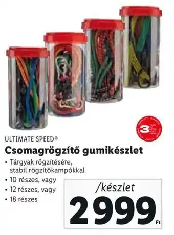 Lidl ULTIMATE SPEED Csomagrögzítő gumikészlet ajánlat