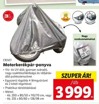 Lidl CRIVIT Motorkerékpár-ponyva 1 db ajánlat