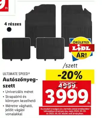 ULTIMATE SPEED Autószőnyeg- szett