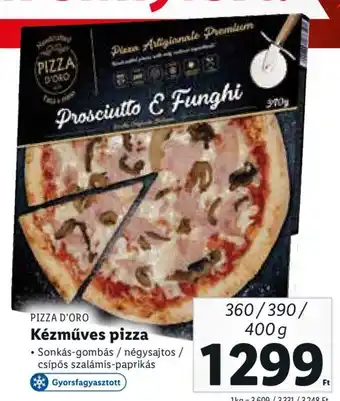 PIZZA D'ORO Kézműves pizza 360 - 400 g