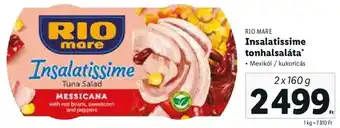 Lidl RIO MARE Insalatissime tonhalsaláta 2 x 160 g ajánlat