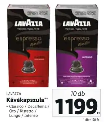 Lidl LAVAZZA Kávékapszula 10 db ajánlat