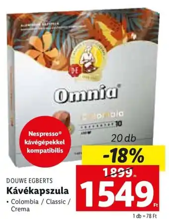 DOUWE EGBERTS Kávékapszula 20 db