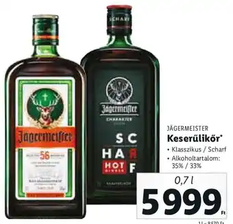 Lidl JÄGERMEISTER Keserűlikőr 0,7 l ajánlat