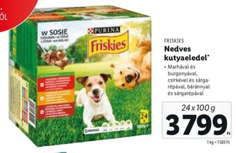 Lidl FRISKIES Nedves kutyaeledel 24 x 100 g ajánlat