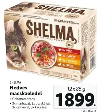 Lidl SHELMA Nedves macskaeledel 12 x 85 g ajánlat