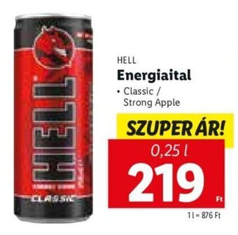 Lidl HELL Energiaital 0,25 l ajánlat